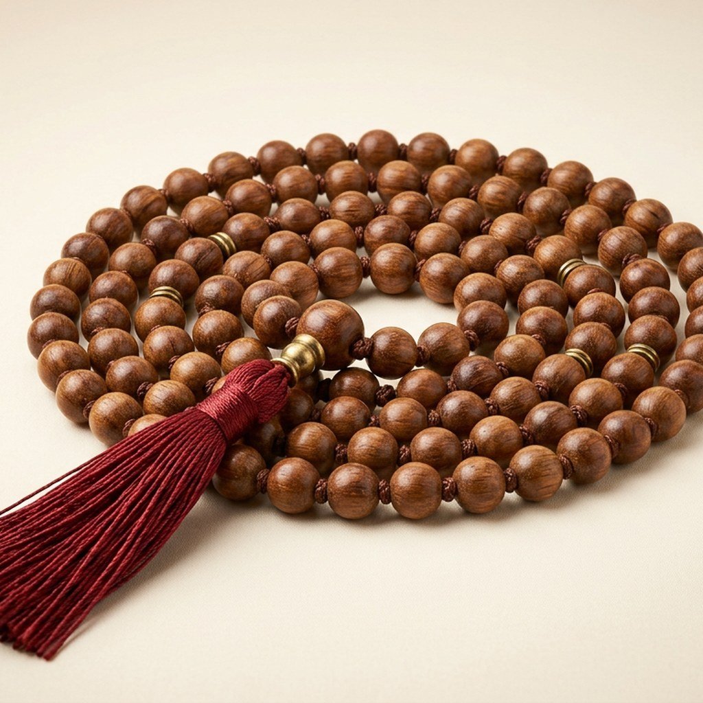 Sandalwood Beaded Mala view 2