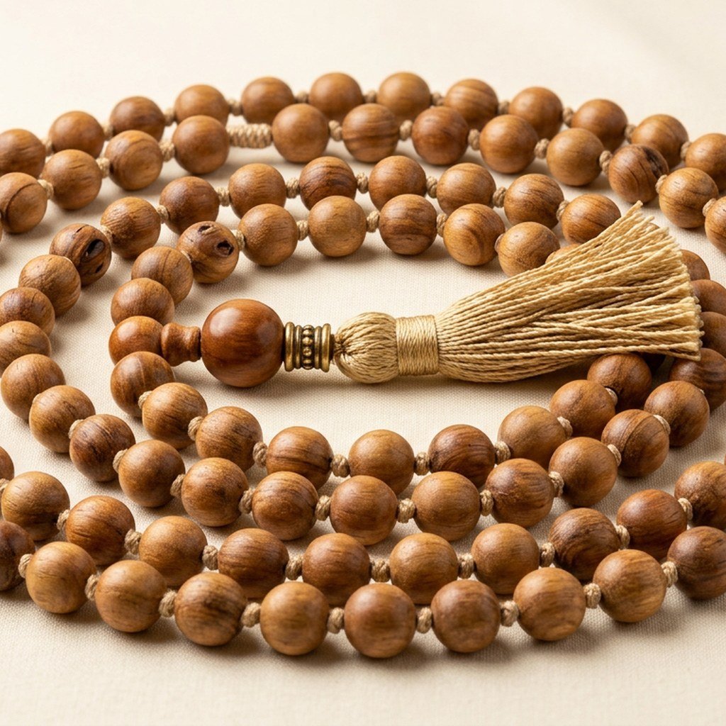 Sandalwood Beaded Mala view 3