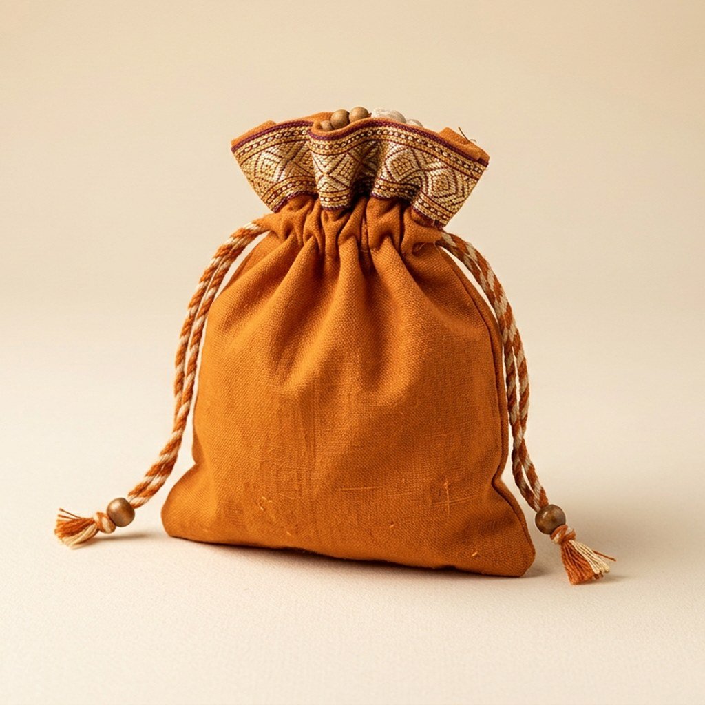 Cotton Japa Mala Bag view 2