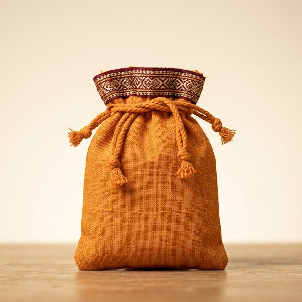 Cotton Japa Mala Bag view 3
