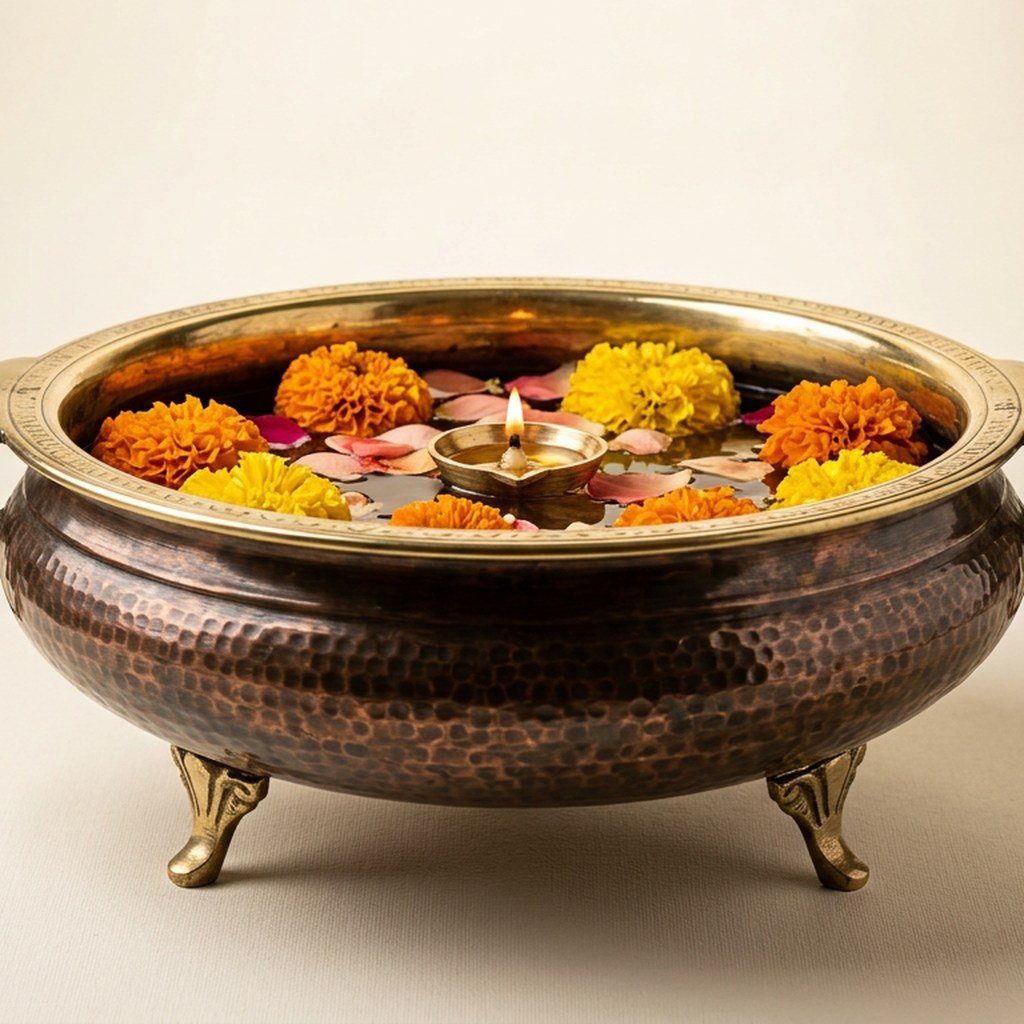 Hammered Metal Décor Bowl
