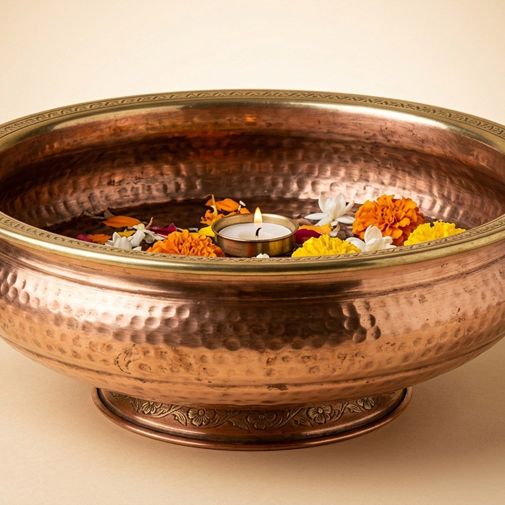 Hammered Metal Décor Bowl view 2