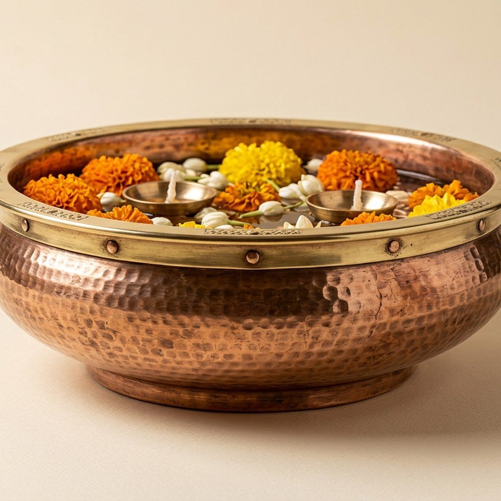 Hammered Metal Décor Bowl view 3