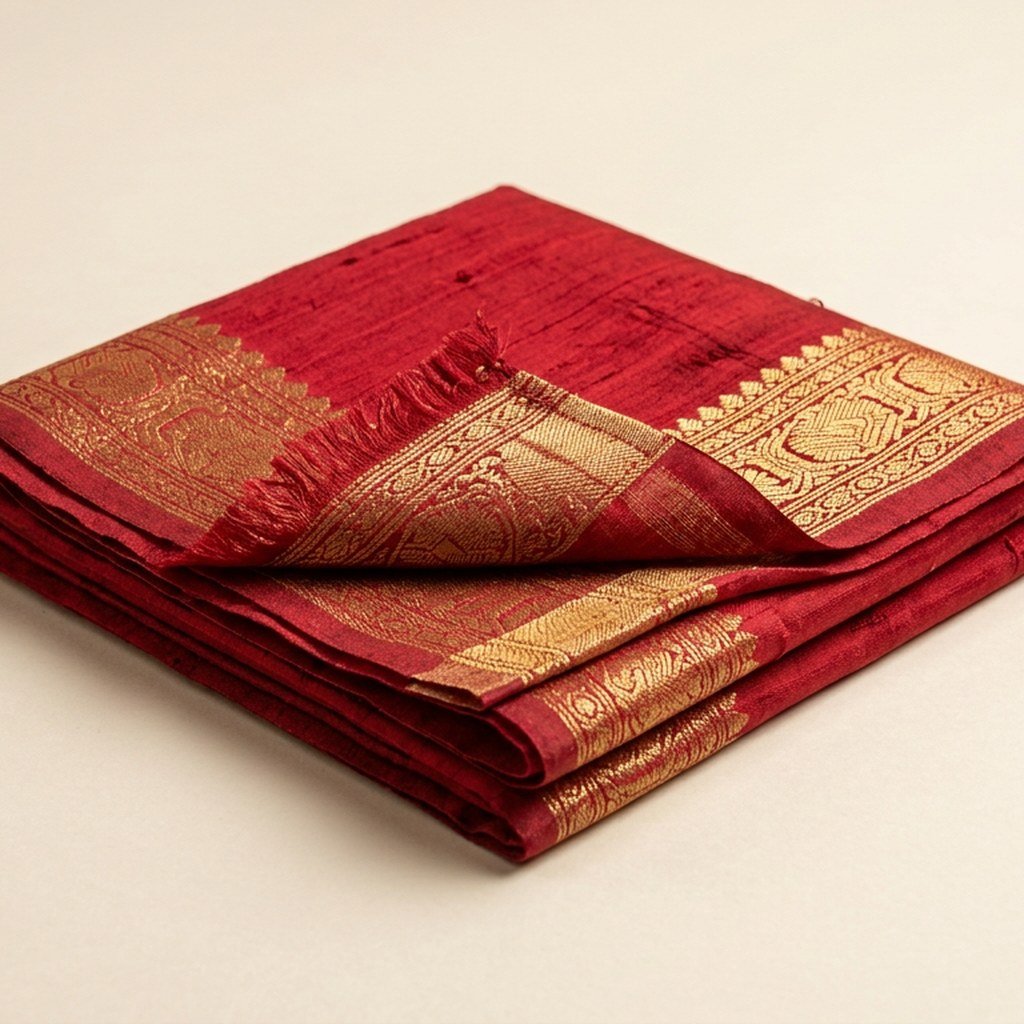 Handwoven Puja Cloth (Asan) view 2