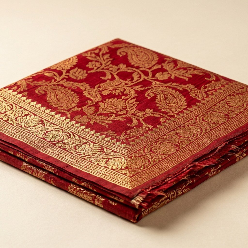 Handwoven Puja Cloth (Asan) view 3