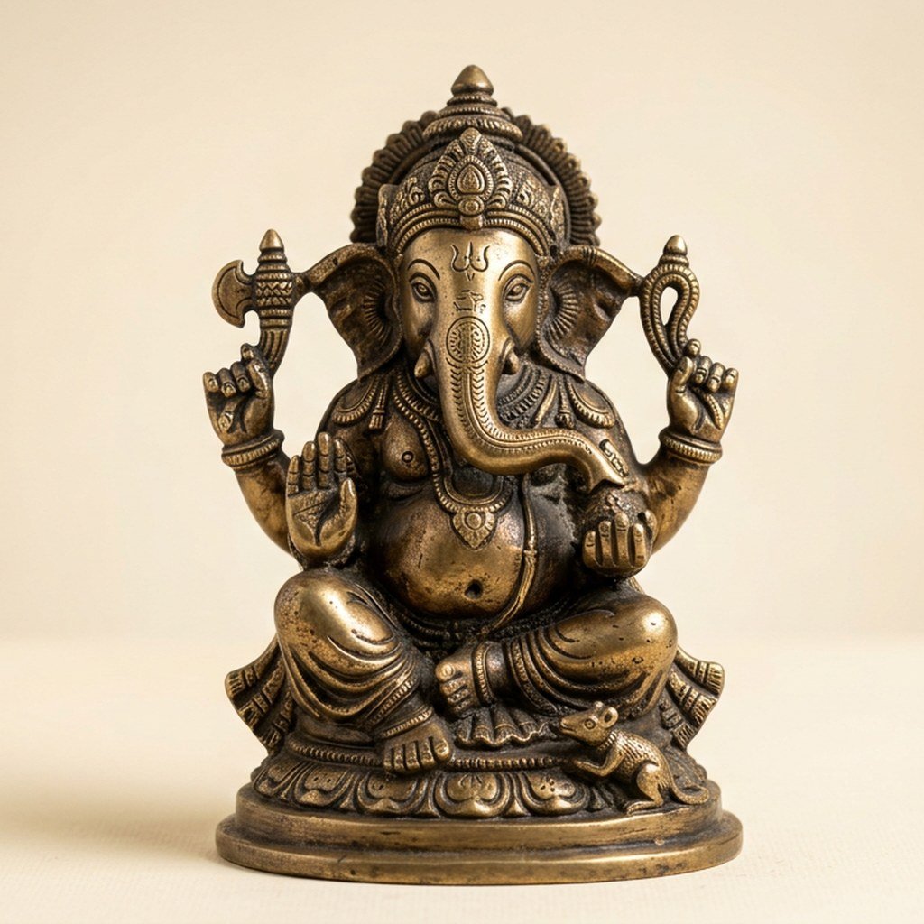 Brass Ganesha Showpiece view 3