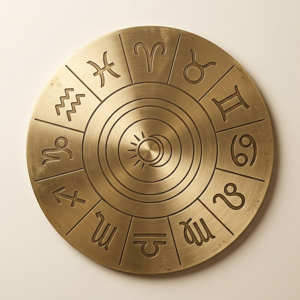 Zodiac Wheel Metal Wall Décor