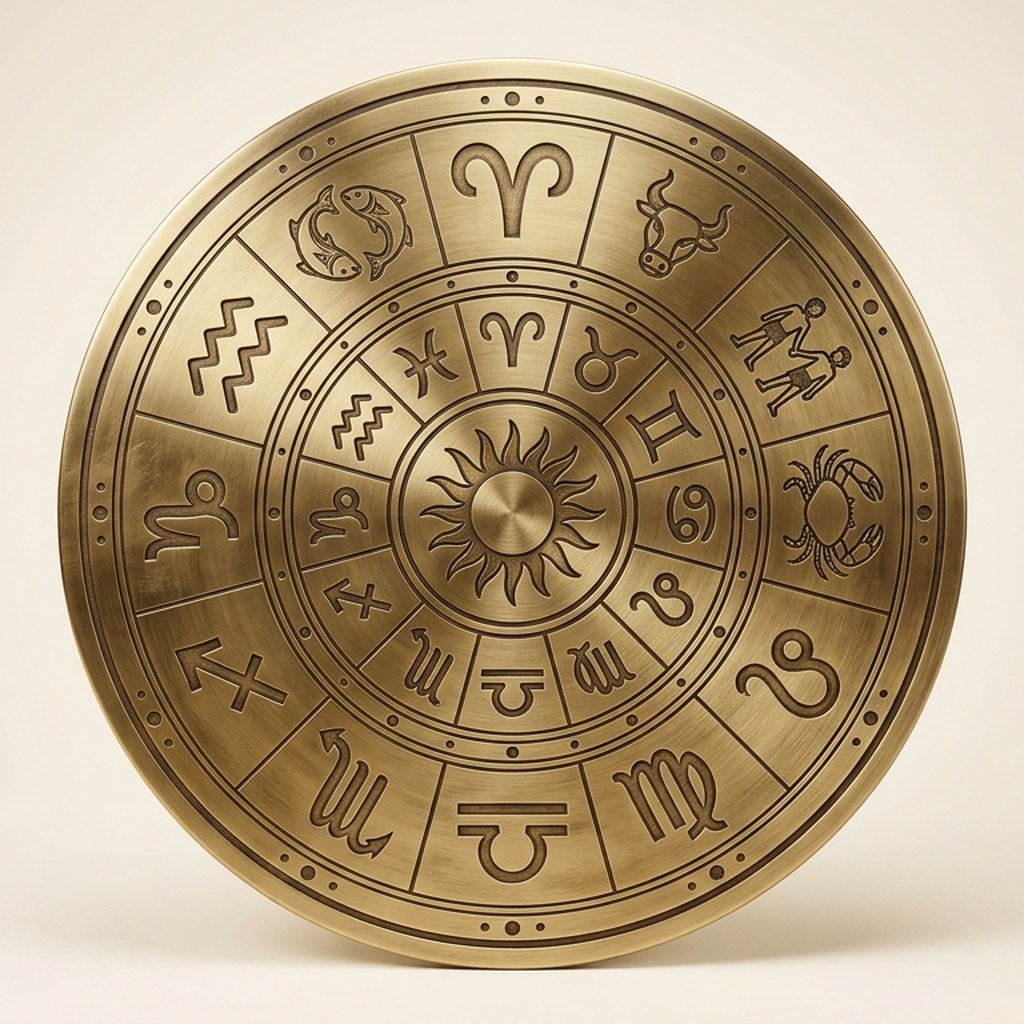 Zodiac Wheel Metal Wall Décor view 3